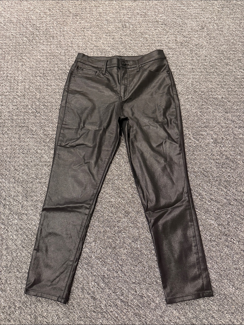 Express Black Coated Skinny Pants